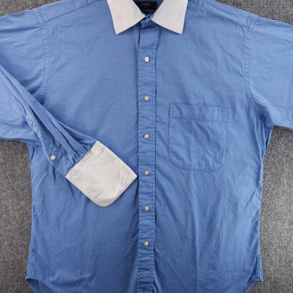 Gitman Bros Oxford Contrast Collar French Cuff USA All Cotton TTX 15.5 34 Shirt - Picture 2 of 16